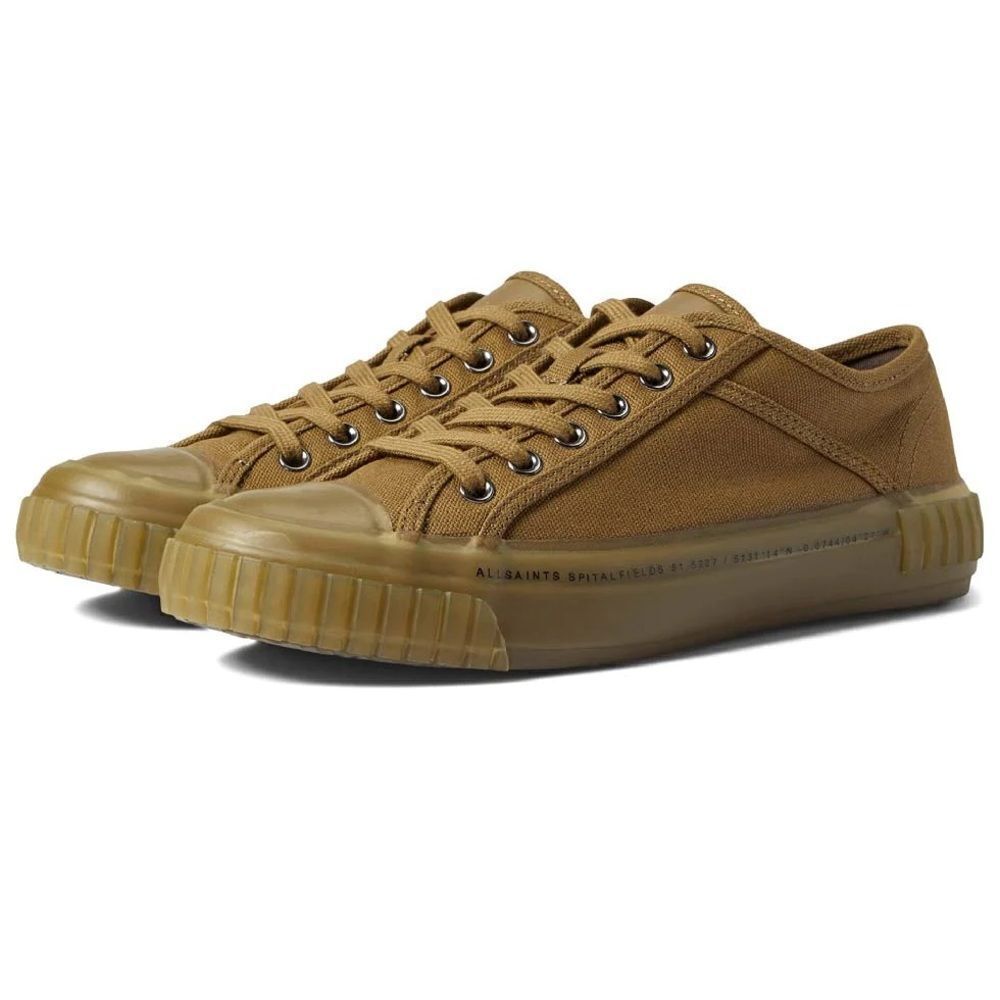 All Saints Jackie Ghost Olive Green Low Top Lace Up Canvas Sneakers Size 7